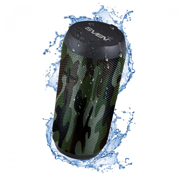 Портативная колонка SVEN PS-210 Camouflage, Bluetooth, 12W RMS, IPx6, USB & microSD, TWS